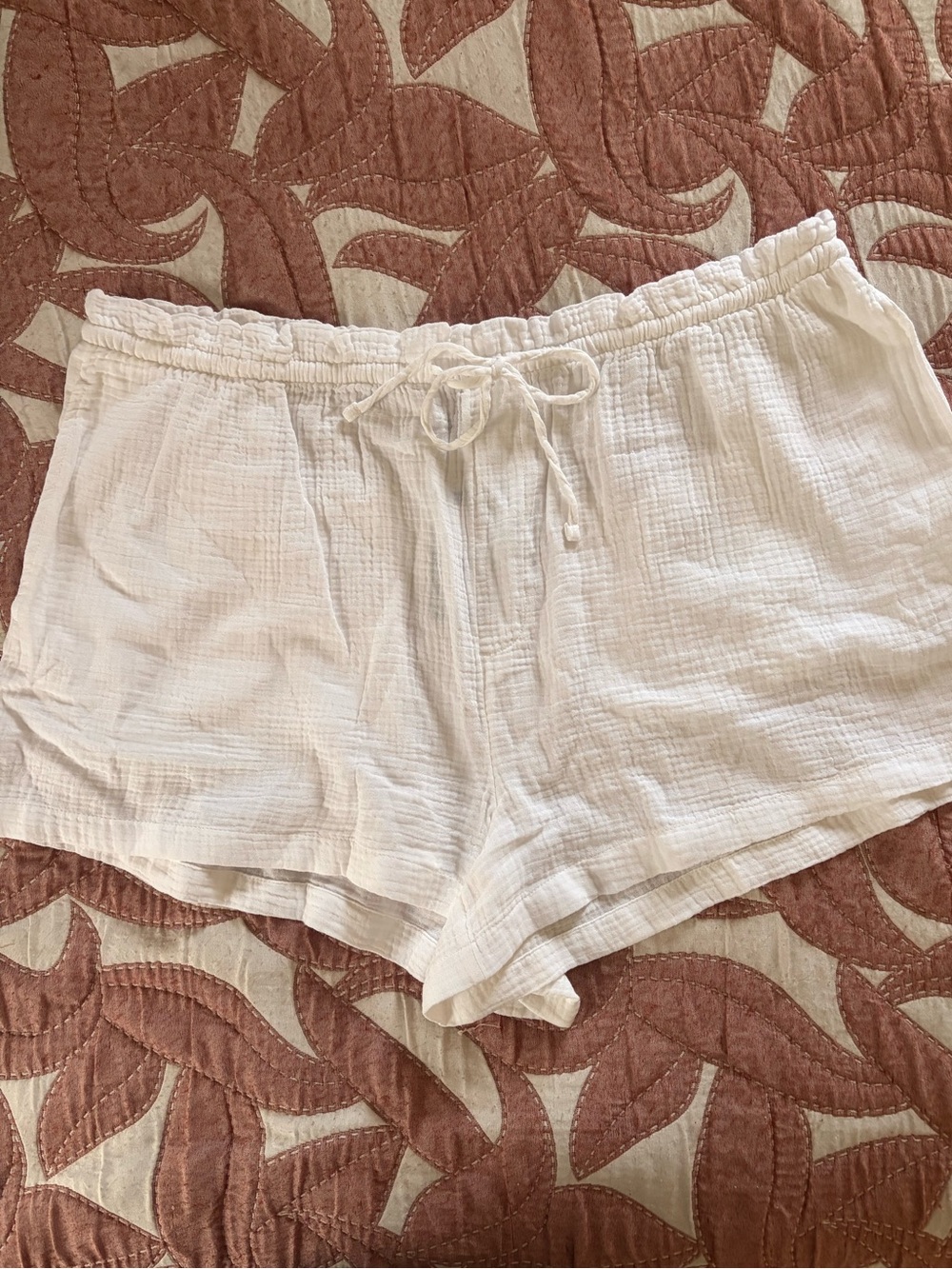 NWT Target Universal Thread White Elastic Waist Linen Shorts 1X